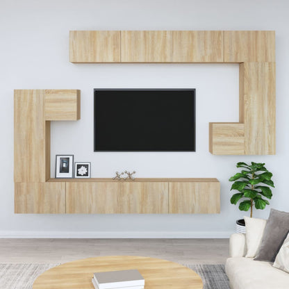 Mobile Porta TV a Parete Rovere Sonoma in Legno Multistrato - homemem39