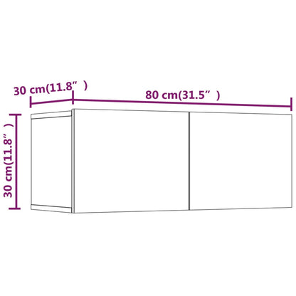 Set Mobili Porta TV 6 pz Nero in Legno Multistrato