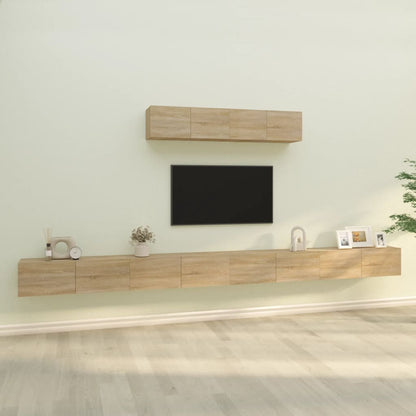 Set di Mobili Porta TV 6 pz Rovere Sonoma in Legno Multistrato - homemem39