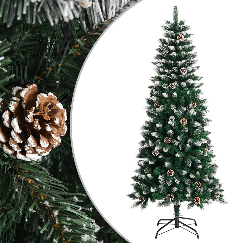 Albero di Natale Artificiale con Base Verde 150 cm PVC - homemem39