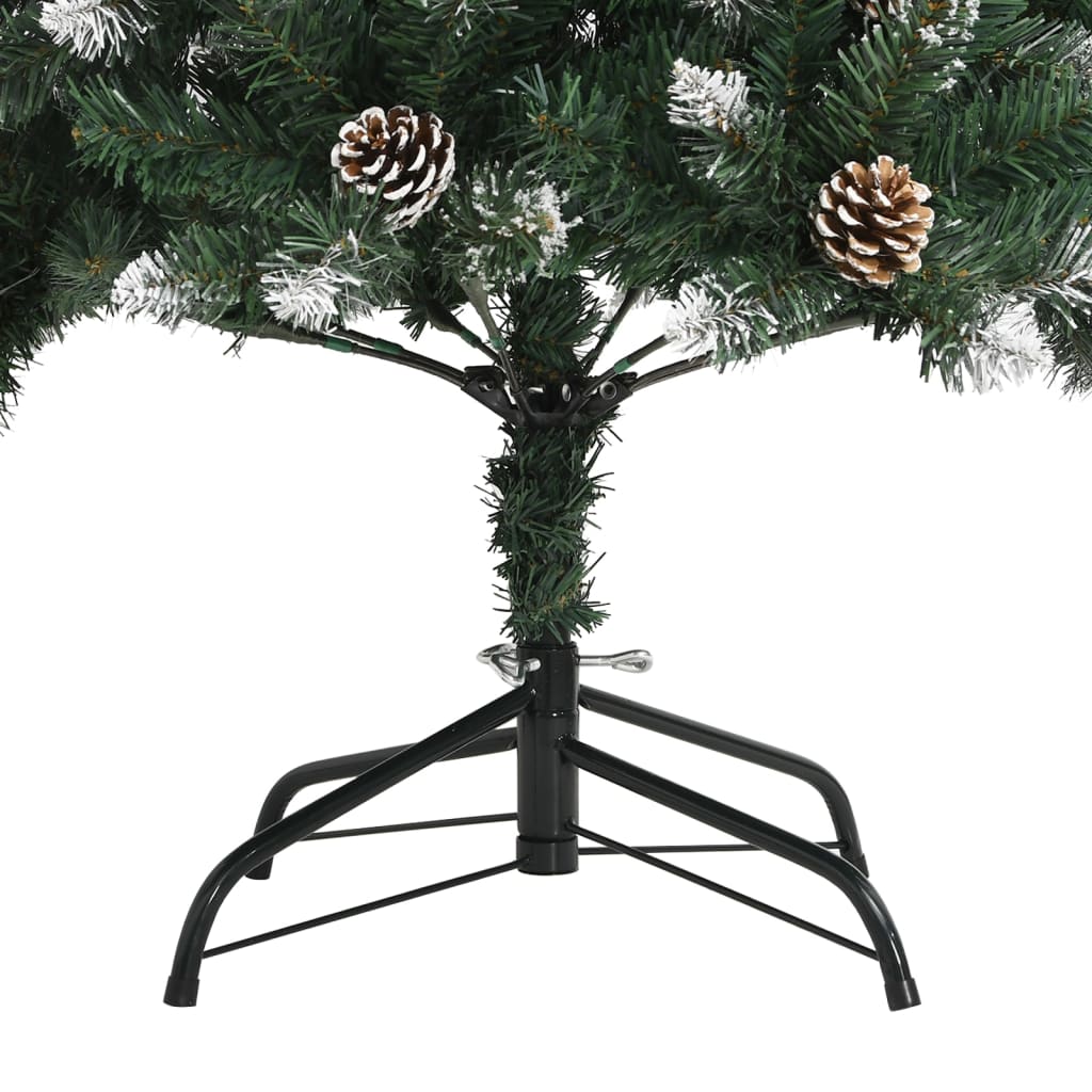 Albero di Natale Artificiale con Base Verde 150 cm PVC