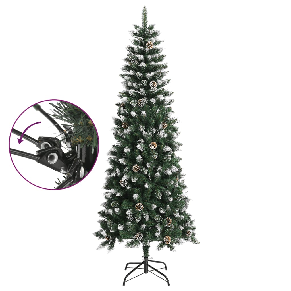 Albero di Natale Artificiale con Base Verde 240 cm PVC