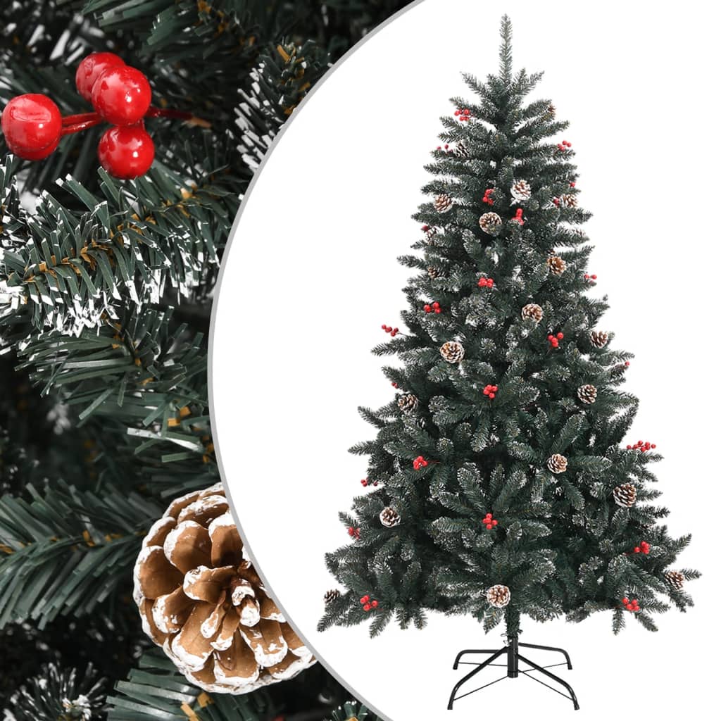 Albero di Natale Artificiale con Base Verde 150 cm PVC - homemem39