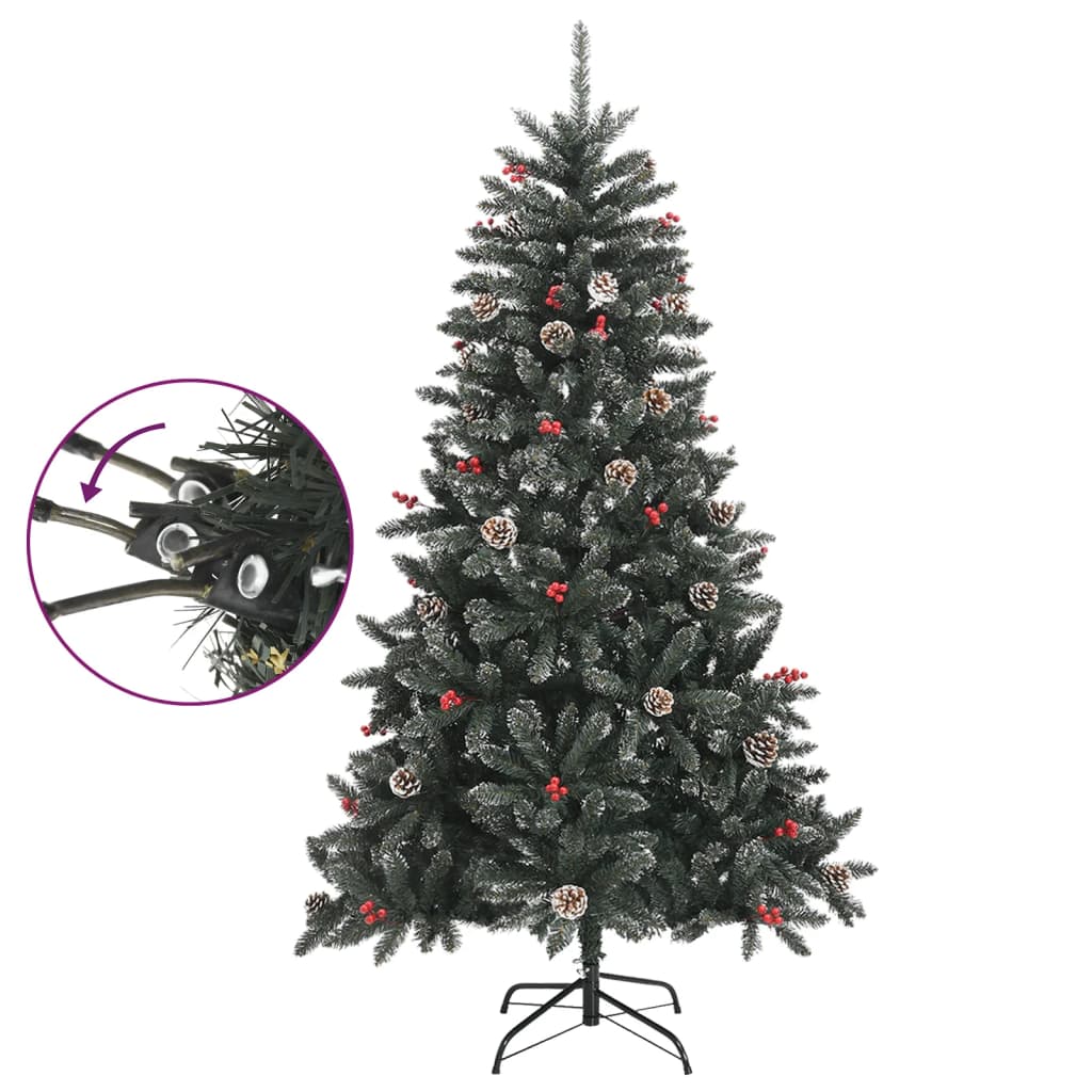 Albero di Natale Artificiale con Base Verde 150 cm PVC - homemem39