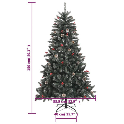 Albero di Natale Artificiale con Base Verde 150 cm PVC - homemem39