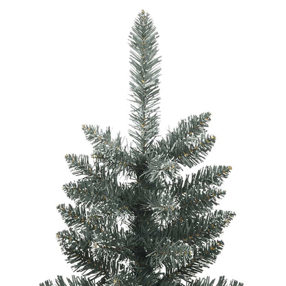 Albero di Natale Artificiale Sottile con Base Verde 150 cm PVC