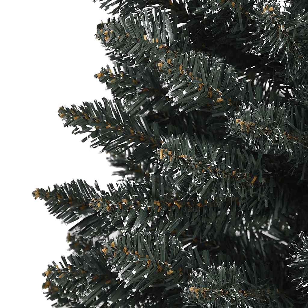 Albero di Natale Artificiale Sottile con Base Verde 150 cm PVC - homemem39