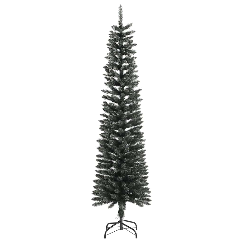 Albero di Natale Artificiale Sottile con Base Verde 180 cm PVC - homemem39