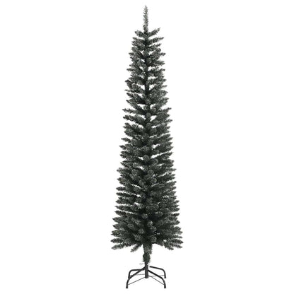 Albero di Natale Artificiale Sottile con Base Verde 180 cm PVC