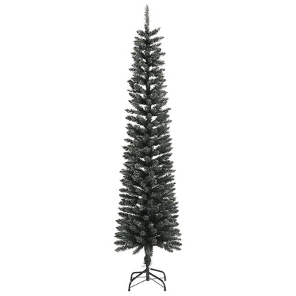 Albero di Natale Artificiale Sottile con Base Verde 240 cm PVC - homemem39