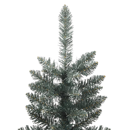 Albero di Natale Artificiale Sottile con Base Verde 240 cm PVC