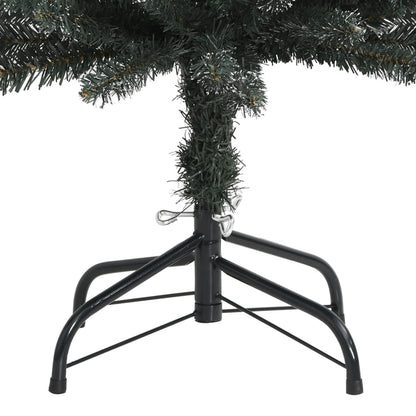 Albero di Natale Artificiale Sottile con Base Verde 240 cm PVC - homemem39