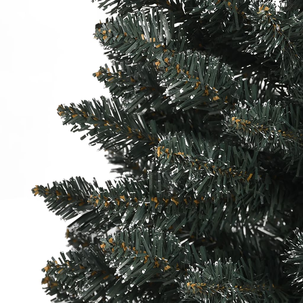 Albero di Natale Artificiale Sottile con Base Verde 240 cm PVC - homemem39