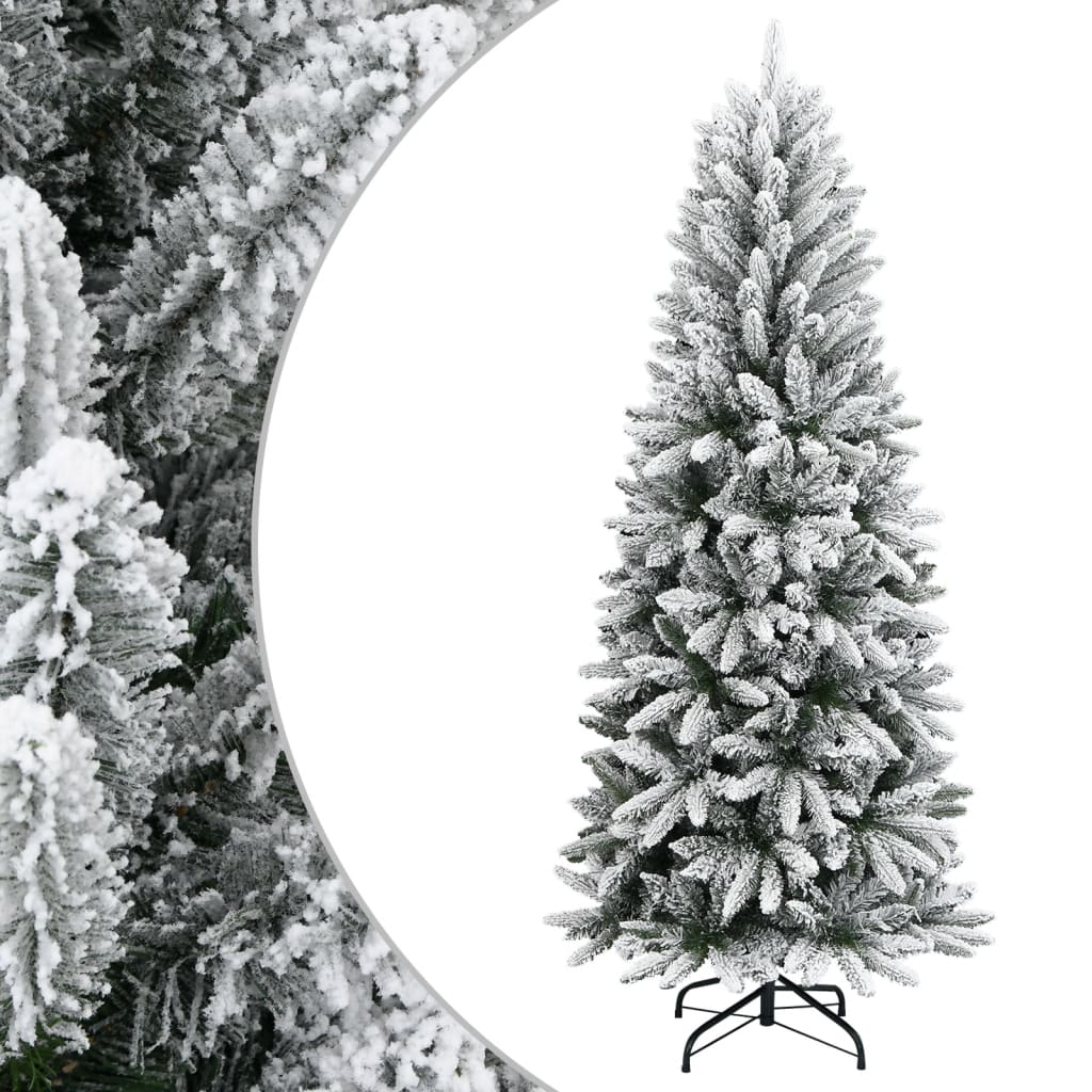 Albero di Natale Artificiale con Neve Floccata 180 cm PVC e PE - homemem39