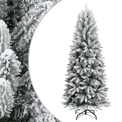 Albero di Natale Artificiale con Neve Floccata 180 cm PVC e PE - homemem39