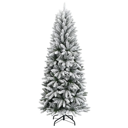 Albero di Natale Artificiale con Neve Floccata 210 cm PVC e PE