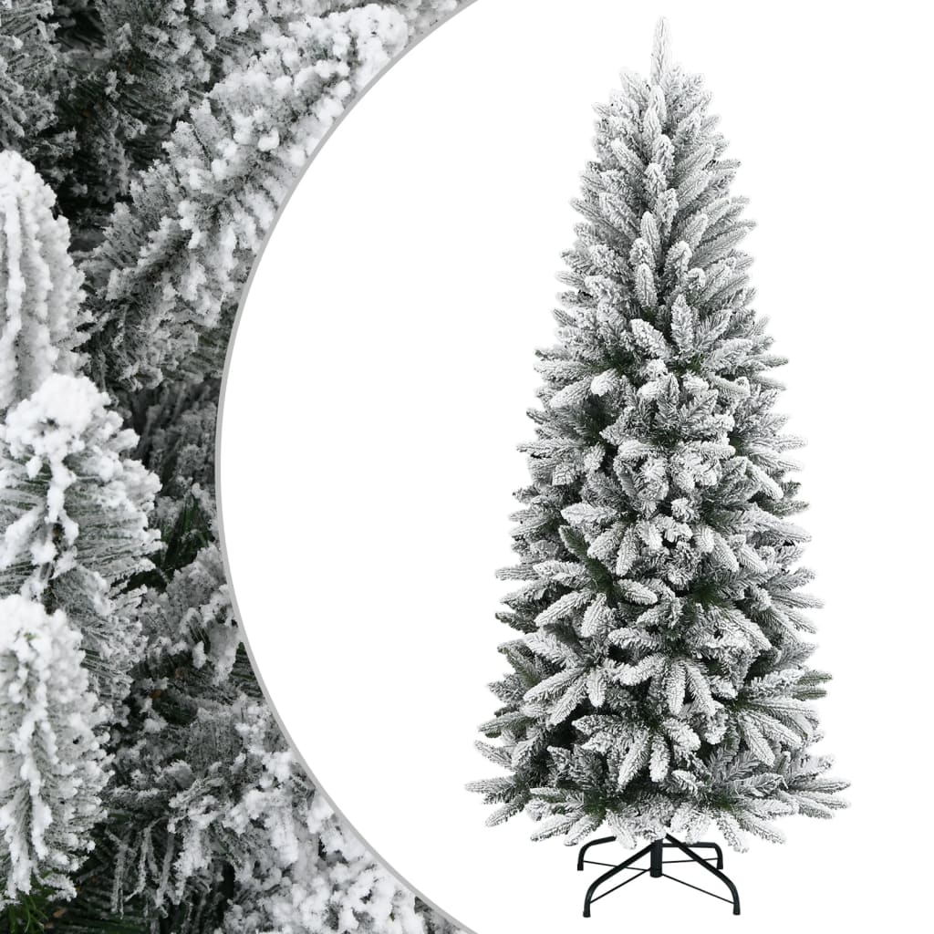 Albero di Natale Artificiale con Neve Floccata 240 cm PVC e PE - homemem39