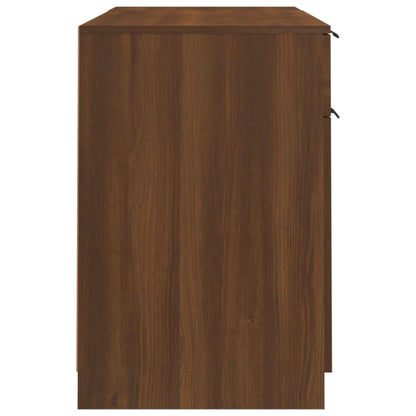 Scrivania con Mobile Laterale Rovere Marrone Legno Multistrato - homemem39