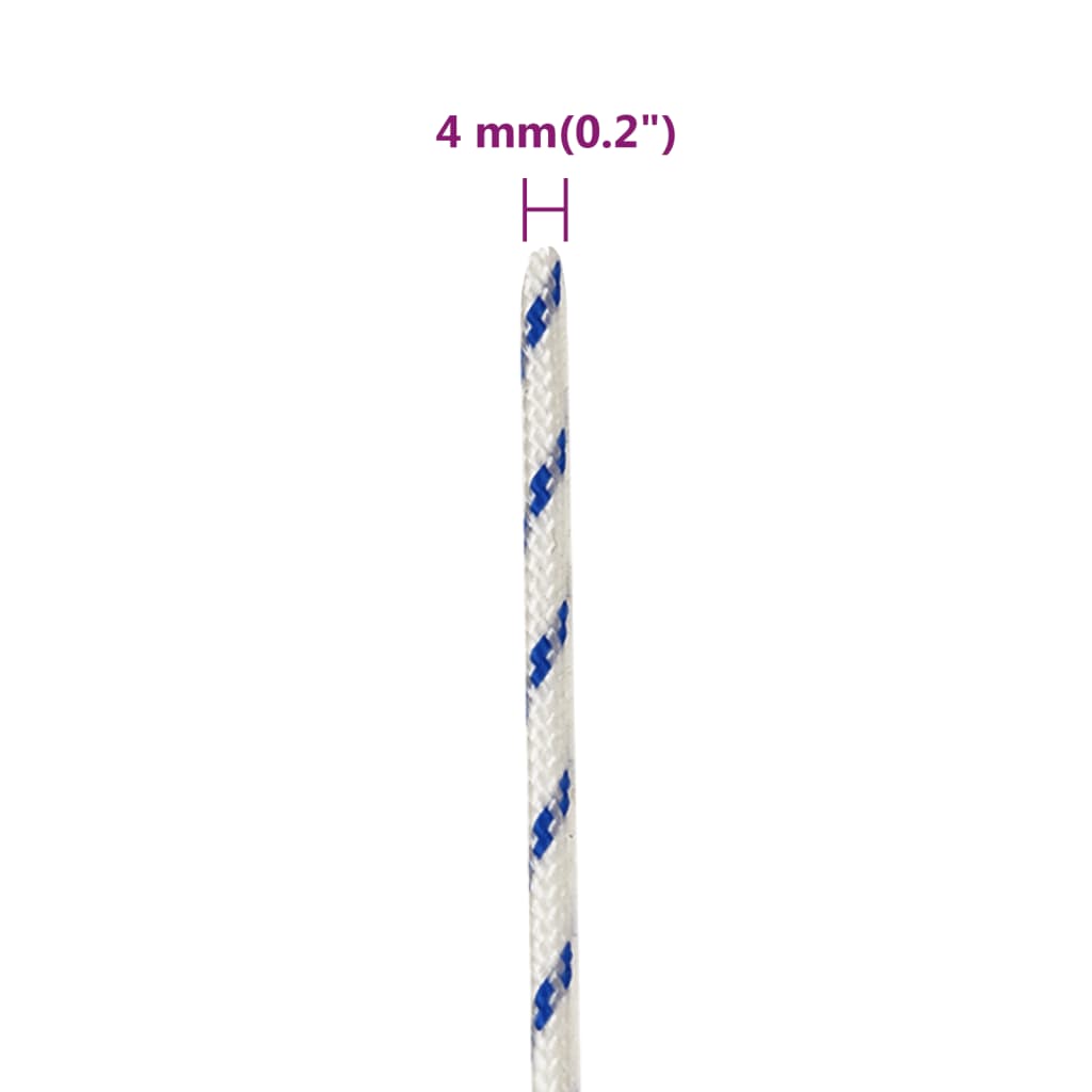 Corda per barca Bianca 4 mm 100 m in Polipropilene - homemem39