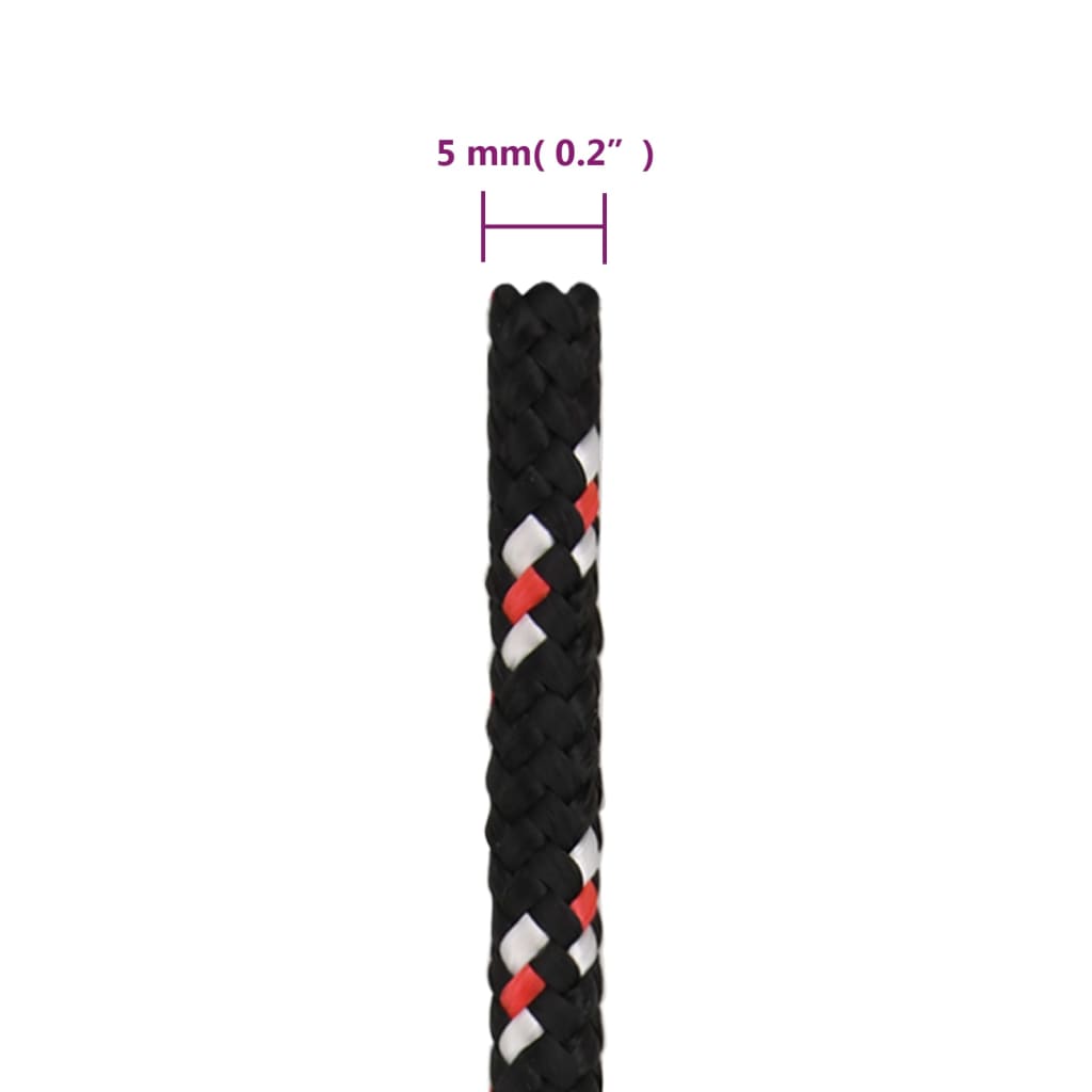 Corda per barca Nera 5 mm 50 m in Polipropilene - homemem39