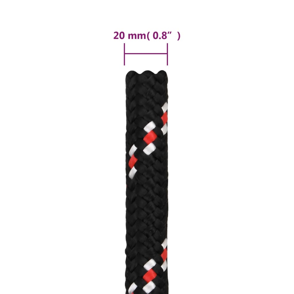 Corda per barca Nera 20 mm 100 m in Polipropilene - homemem39