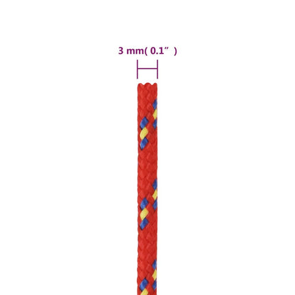 Corda per barca Rossa 3 mm 50 m in Polipropilene - homemem39