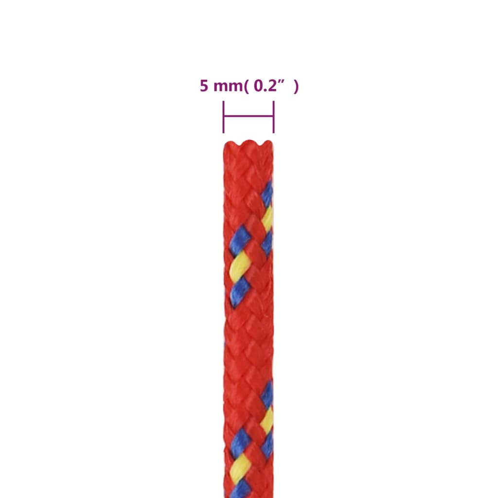 Corda per barca Rossa 5 mm 50 m in Polipropilene - homemem39