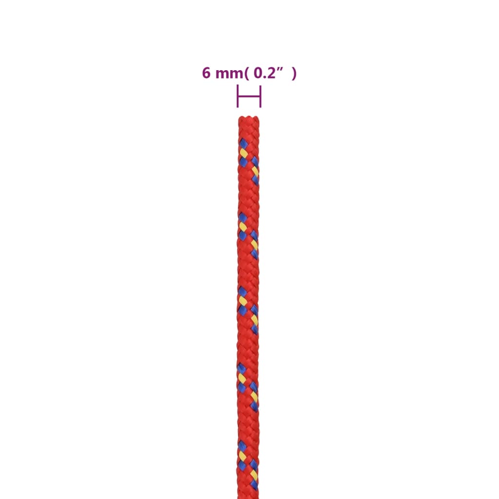 Corda per barca Rossa 6 mm 50 m in Polipropilene - homemem39