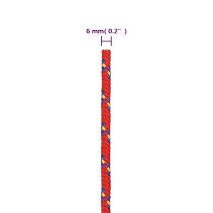 Corda per barca Rossa 6 mm 50 m in Polipropilene - homemem39