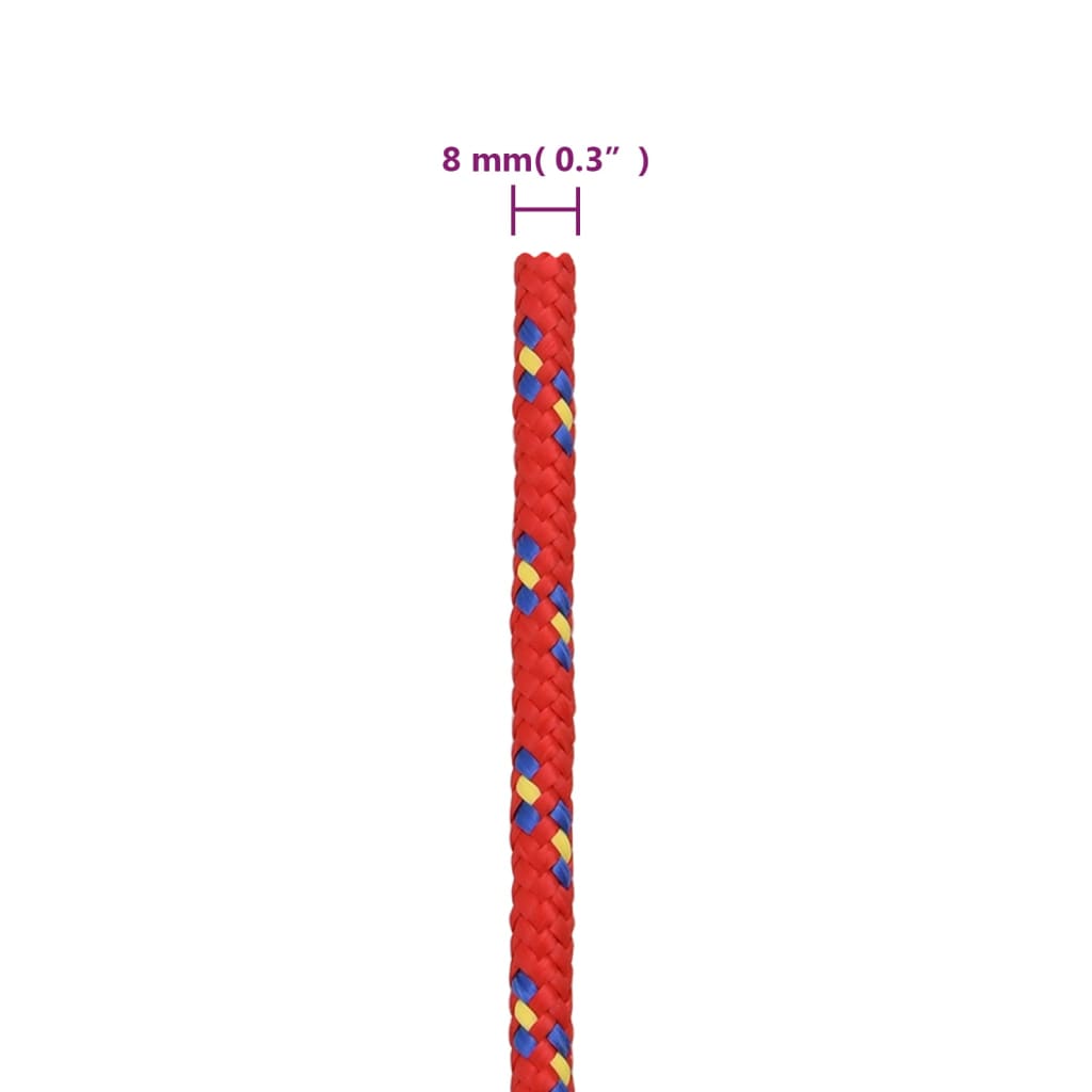 Corda per barca Rossa 8 mm 50 m in Polipropilene - homemem39