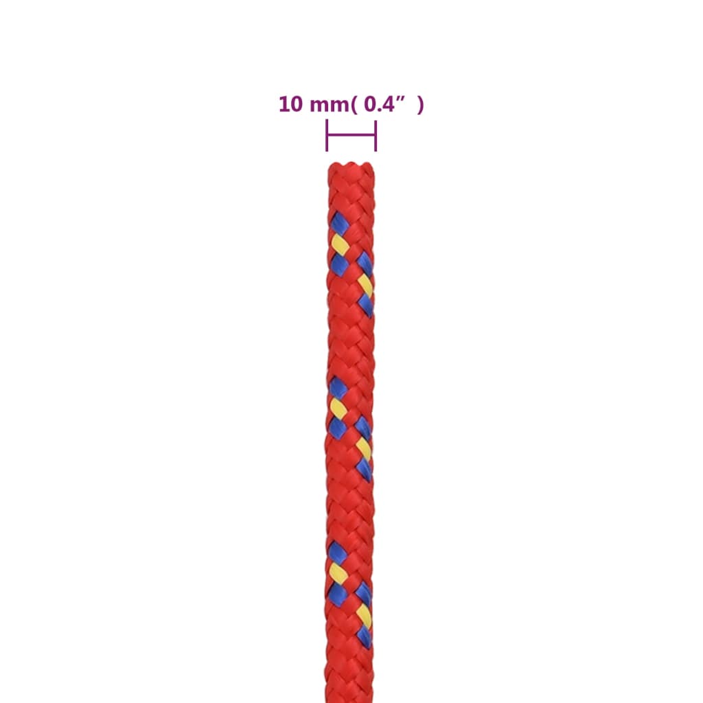 Corda per barca Rossa 10 mm 100 m in Polipropilene - homemem39