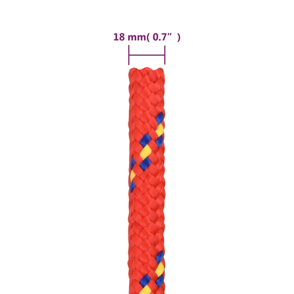 Corda per barca Rossa 18 mm 100 m in Polipropilene - homemem39