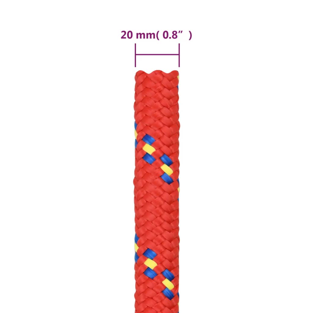 Corda per barca Rossa 20 mm 100 m in Polipropilene - homemem39