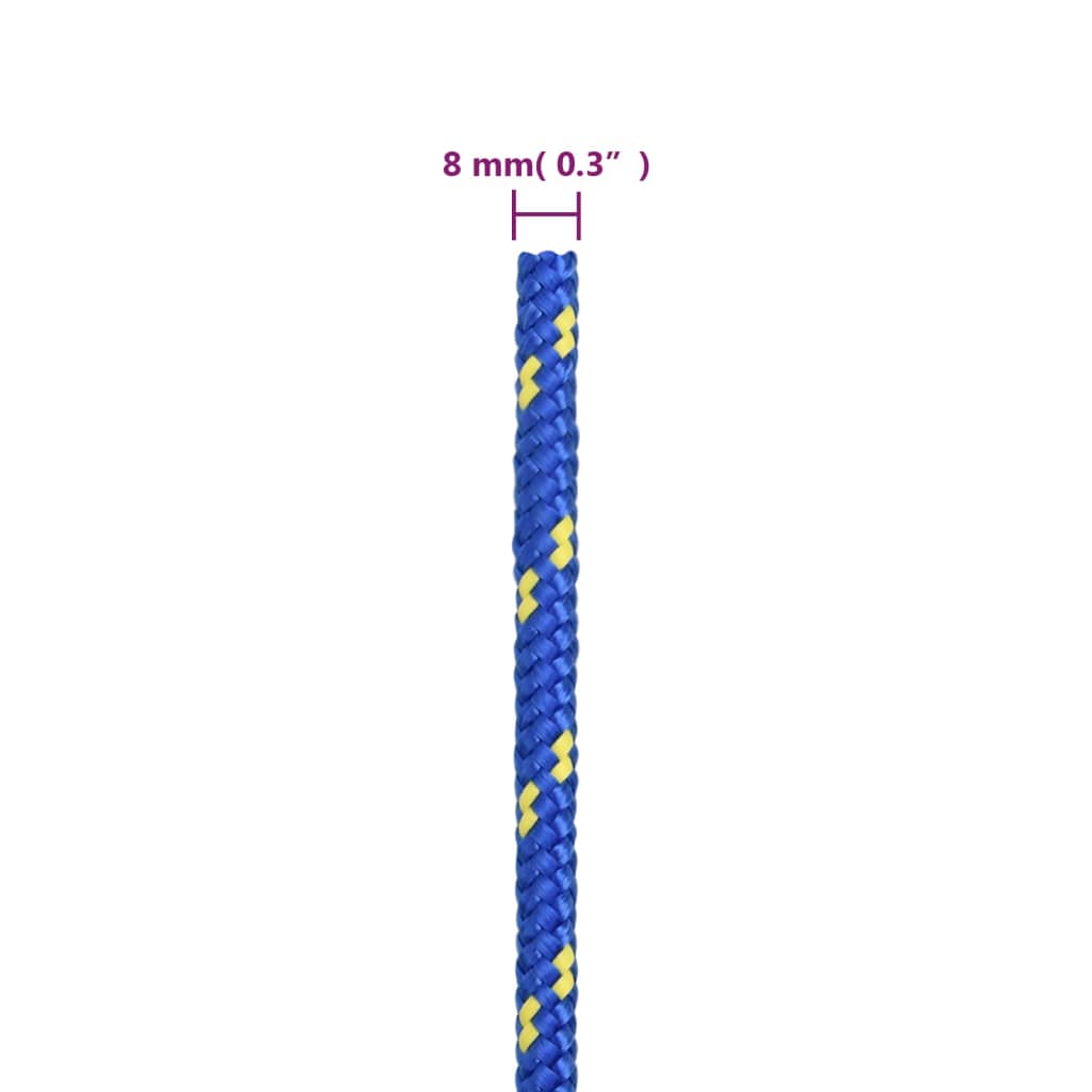 Corda per barca Blu 8 mm 250 m in Polipropilene