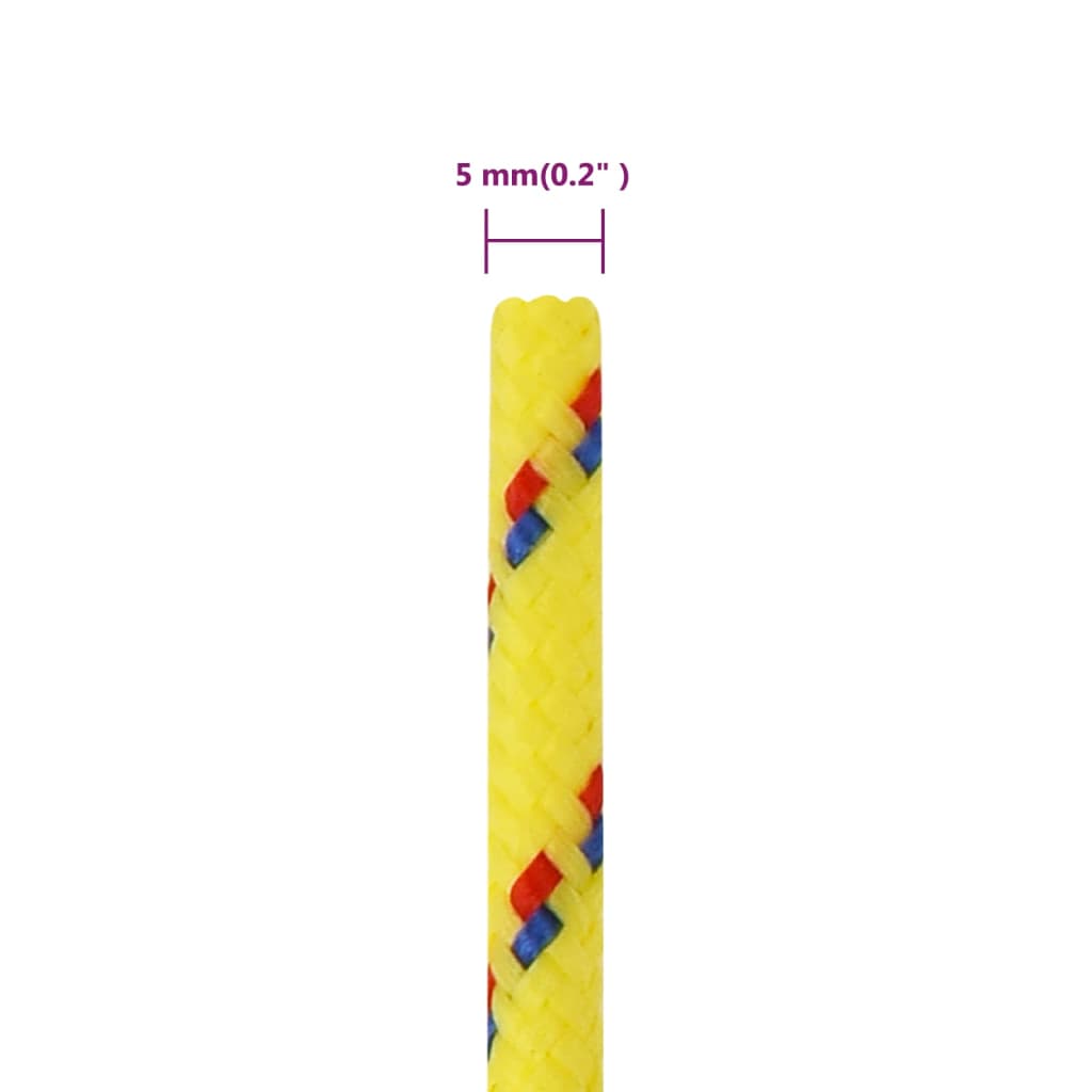 Corda per barca Gialla 5 mm 100 m in Polipropilene - homemem39