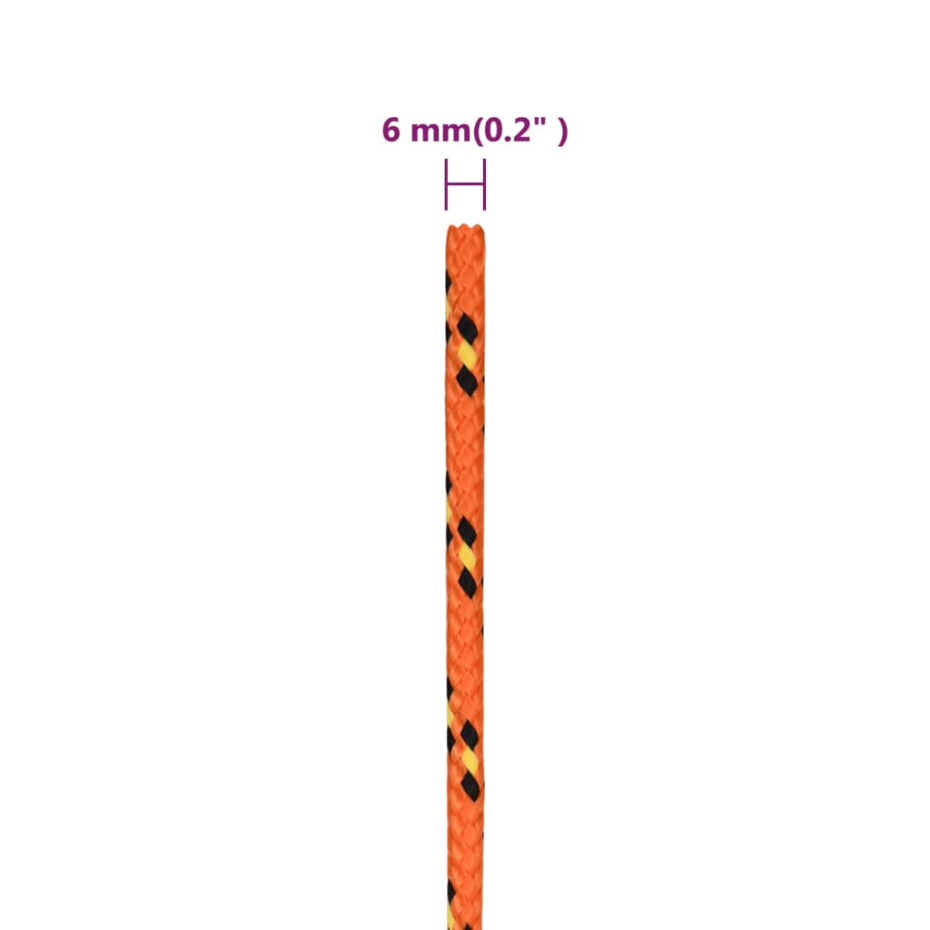 Corda per barca Arancione 6 mm 250 m in Polipropilene - homemem39