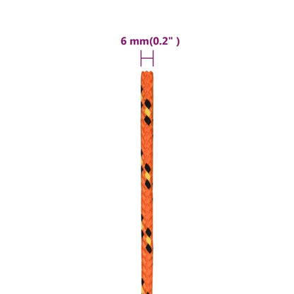 Corda per barca Arancione 6 mm 250 m in Polipropilene - homemem39