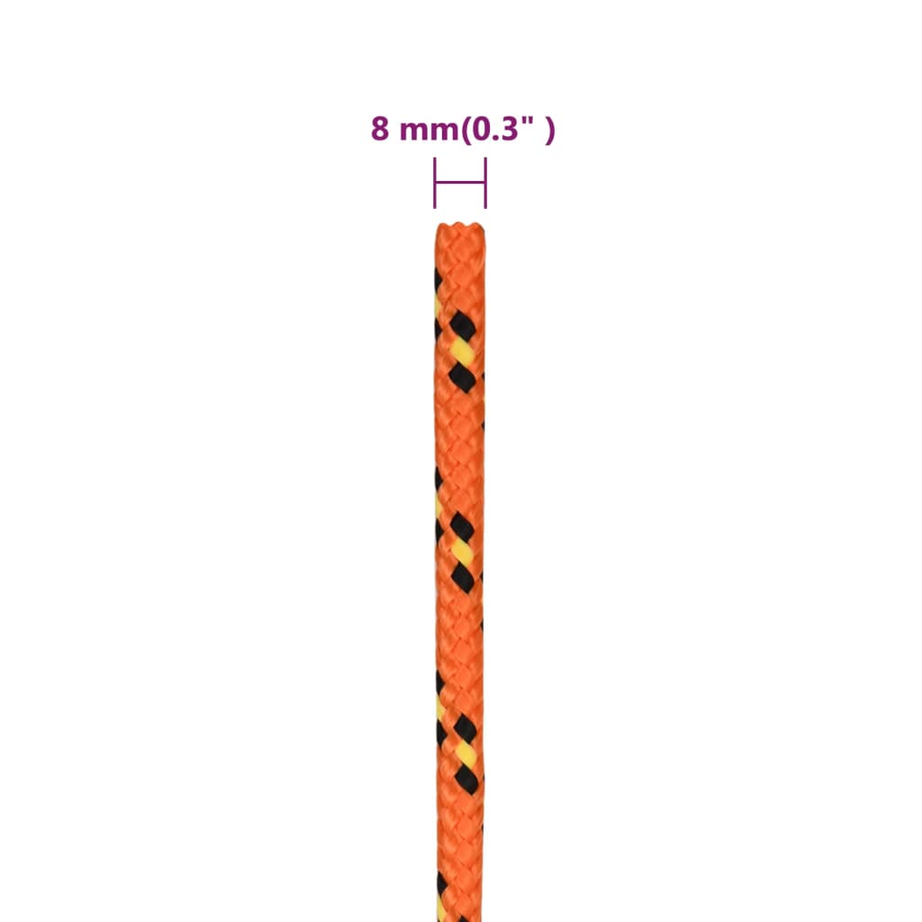 Corda per barca Arancione 8 mm 500 m in Polipropilene - homemem39