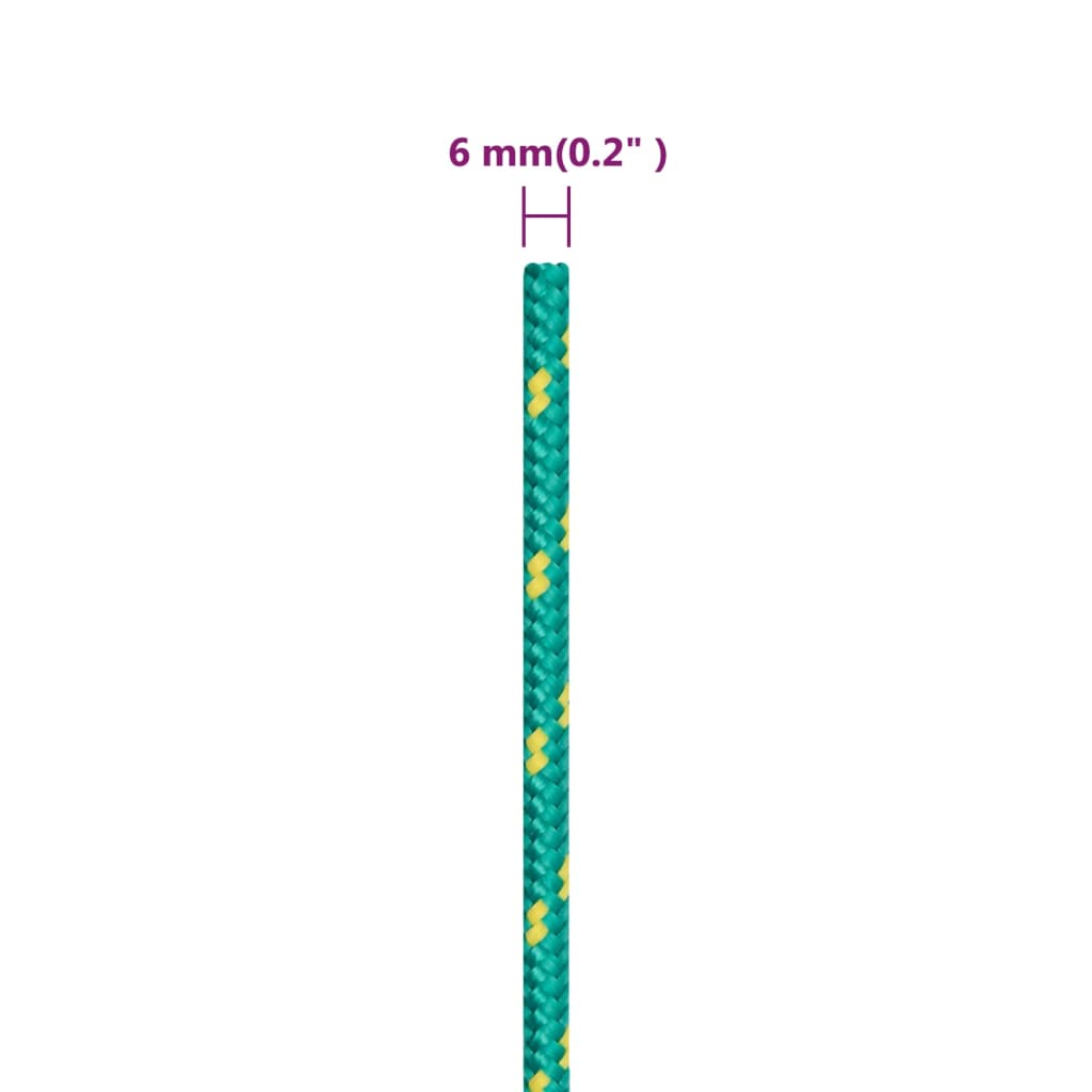 Corda per barca Verde 6 mm 100 m in Polipropilene - homemem39