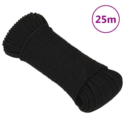 Corda da Lavoro Nera 4 mm 25 m in Poliestere - homemem39