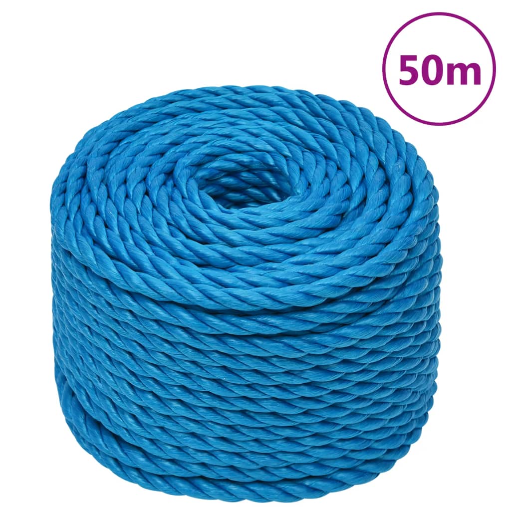 Corda da Lavoro Blu 10 mm 50 m in Polipropilene - homemem39