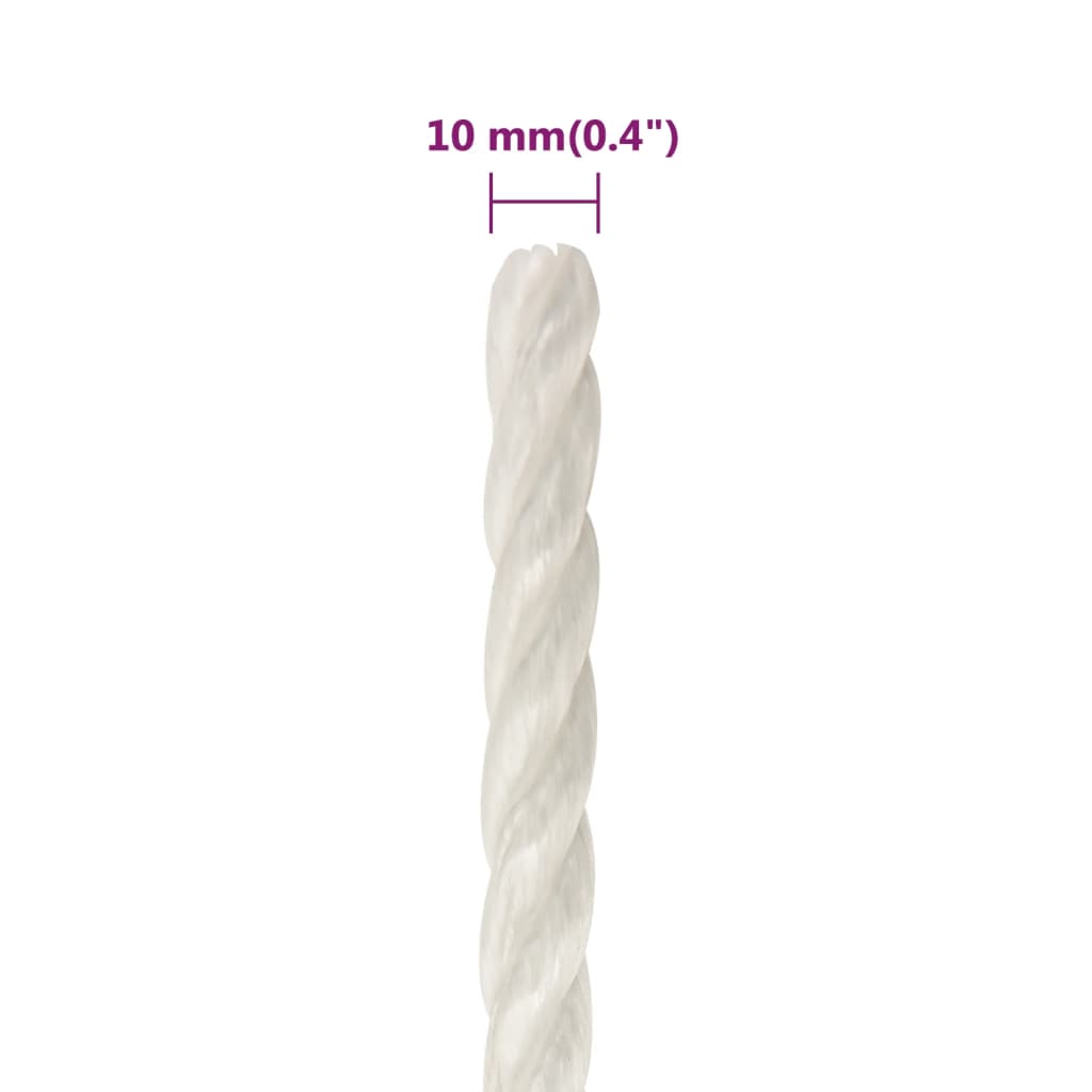 Corda da Lavoro Bianca 10 mm 25 m in Polipropilene - homemem39