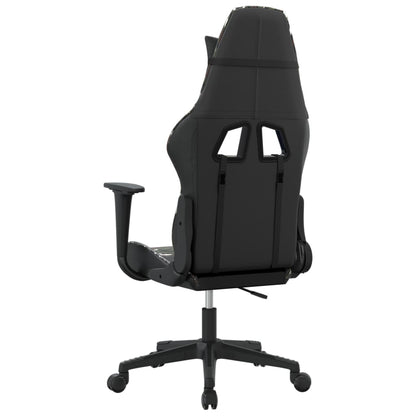 Sedia da Gaming Massaggiante Nero e Mimetico in Similpelle - homemem39