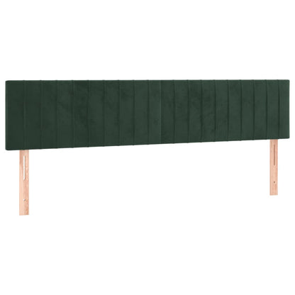 Testiera 2 pz Verde Scuro 80x5x78/88 cm in Velluto