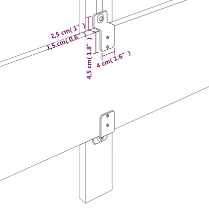 Testiera 2 pz Rosa 72x7x78/88 cm in Velluto