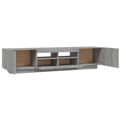 Set Mobili TV 2 pz con Luci LED Grigio Sonoma Legno Multistrato - homemem39