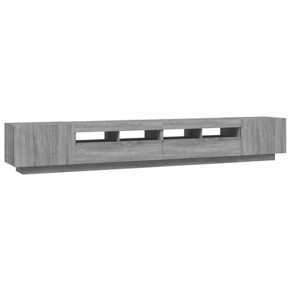 Set Mobili TV 3 pz con Luci LED Grigio Sonoma Legno Multistrato - homemem39