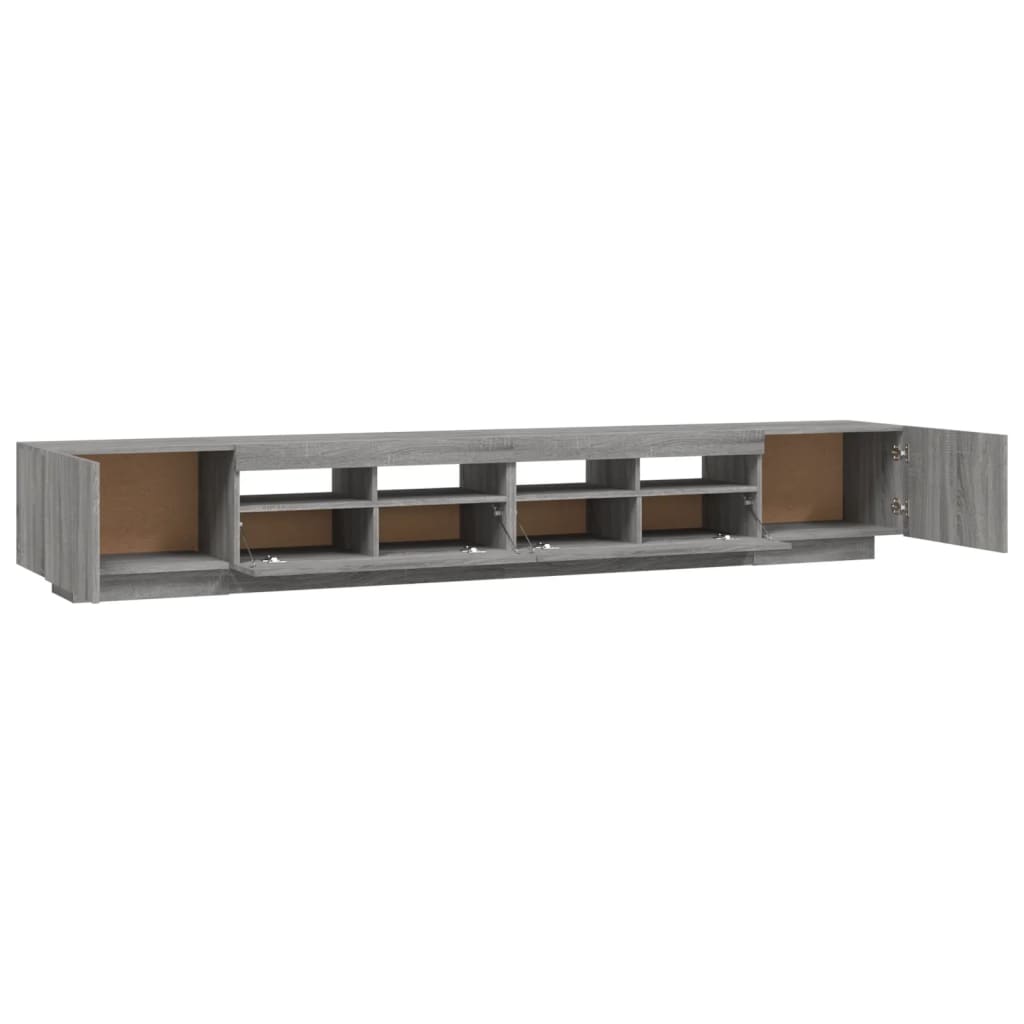 Set Mobili TV 3 pz con Luci LED Grigio Sonoma Legno Multistrato - homemem39