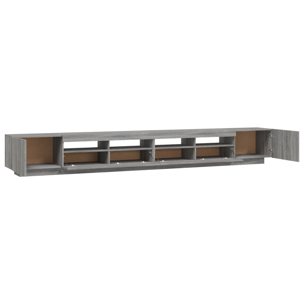 Set Mobili TV 3 pz con Luci LED Grigio Sonoma Legno Multistrato - homemem39