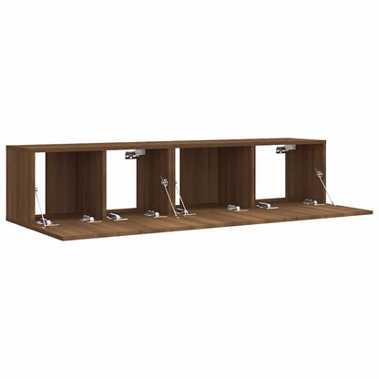 Set Mobili Porta TV 2 pz Rovere Marrone in Legno Multistrato